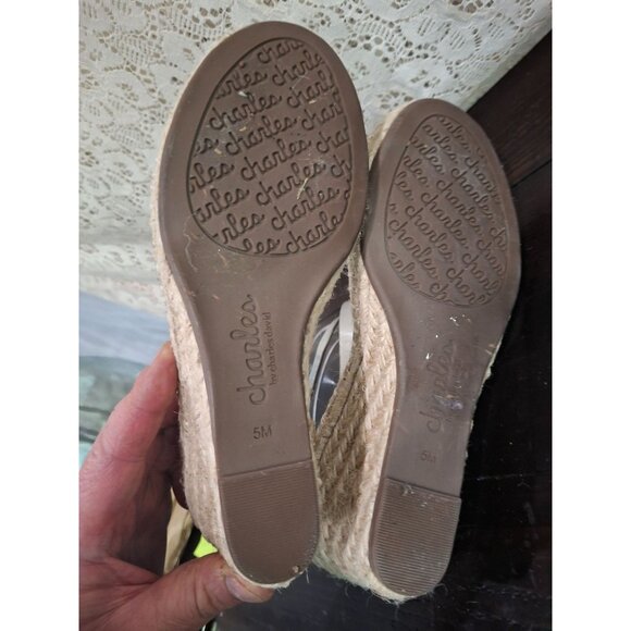 NWOB CHARLES by Charles David Nola Espadrille Wedge Sancdals/Sz. 7.5M - Picture 7 of 10